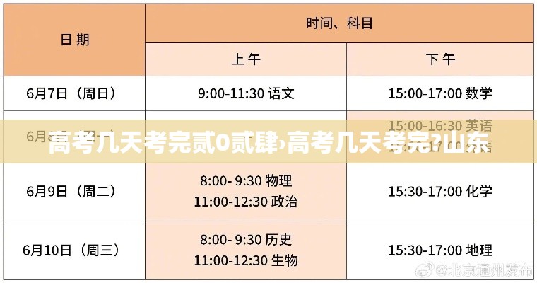 高考几天考完贰0贰肆›高考几天考完?山东