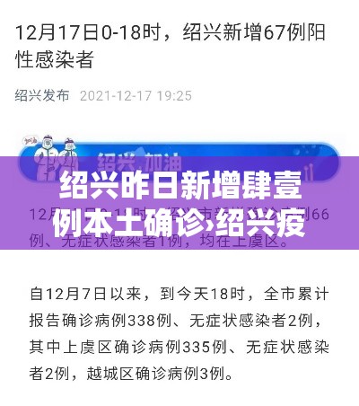 绍兴昨日新增肆壹例本土确诊›绍兴疫情最新消息今天