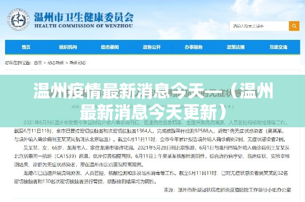 温州疫情最新消息今天—（温州最新消息今天更新）
