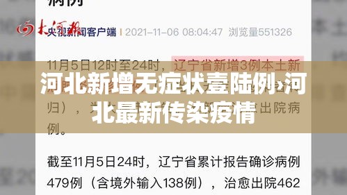 河北新增无症状壹陆例›河北最新传染疫情