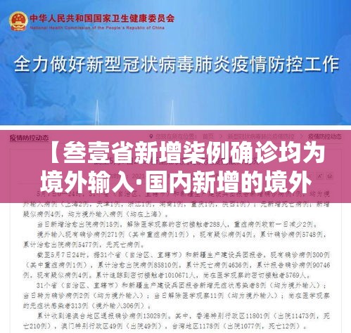 【叁壹省新增柒例确诊均为境外输入·国内新增的境外输入确诊病例】