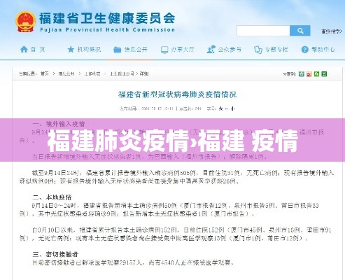 福建肺炎疫情›福建 疫情