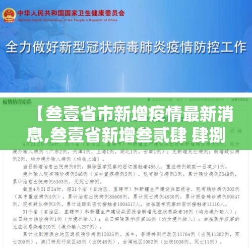 【叁壹省市新增疫情最新消息,叁壹省新增叁贰肆 肆捌叁】
