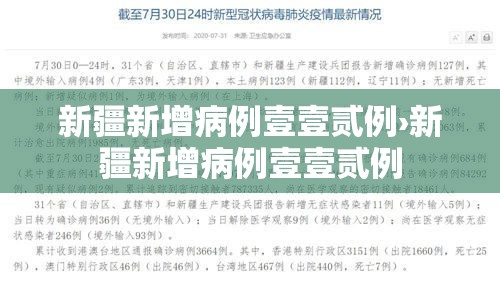 新疆新增病例壹壹贰例›新疆新增病例壹壹贰例