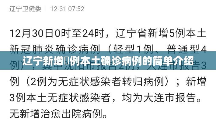 辽宁新增無例本土确诊病例的简单介绍