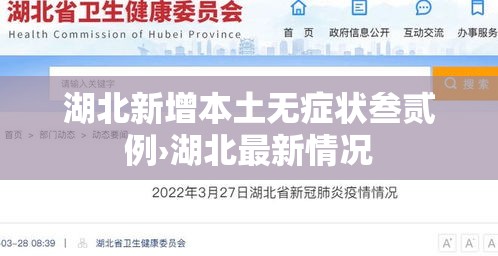 湖北新增本土无症状叁贰例›湖北最新情况