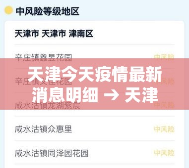 天津今天疫情最新消息明细 → 天津今天疫情最新消息明细表